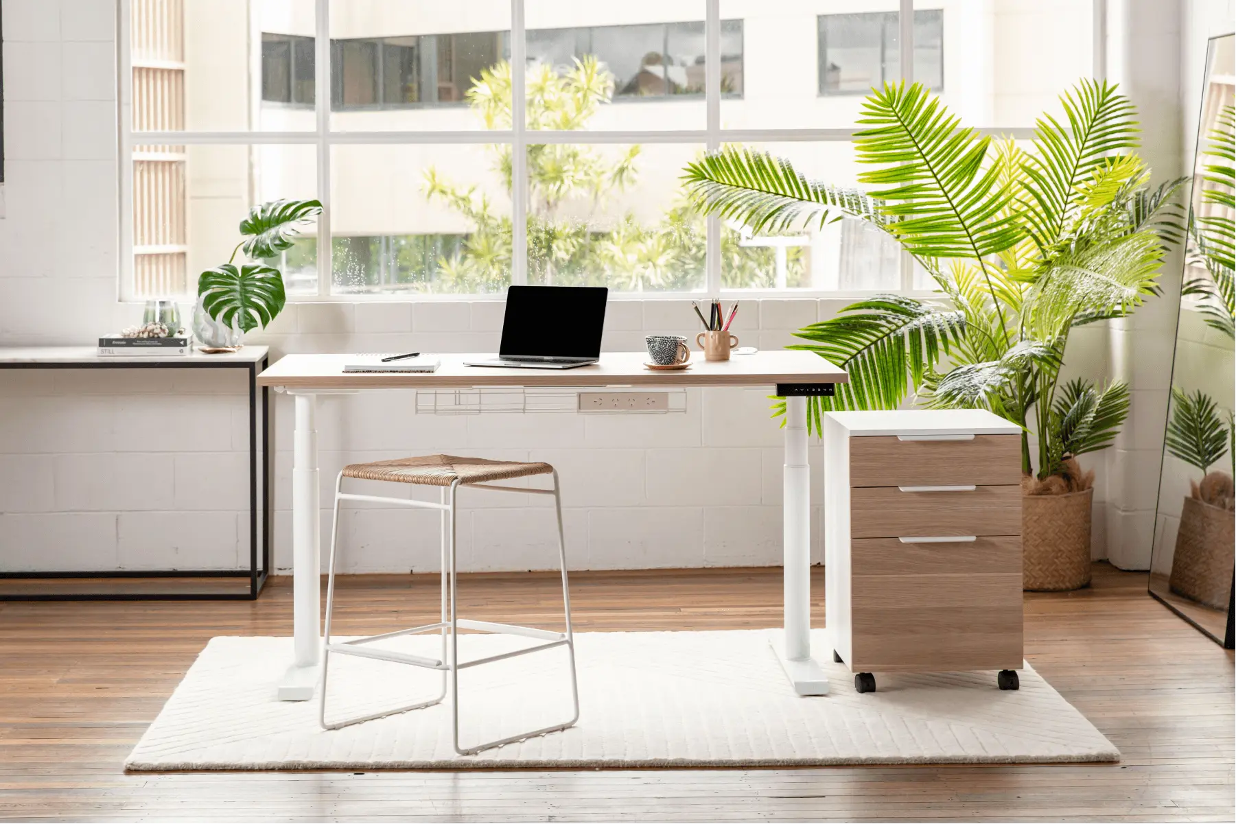 Under Desk Computer Baskets Easy Plug Power Basket under desk by Holistic Desks